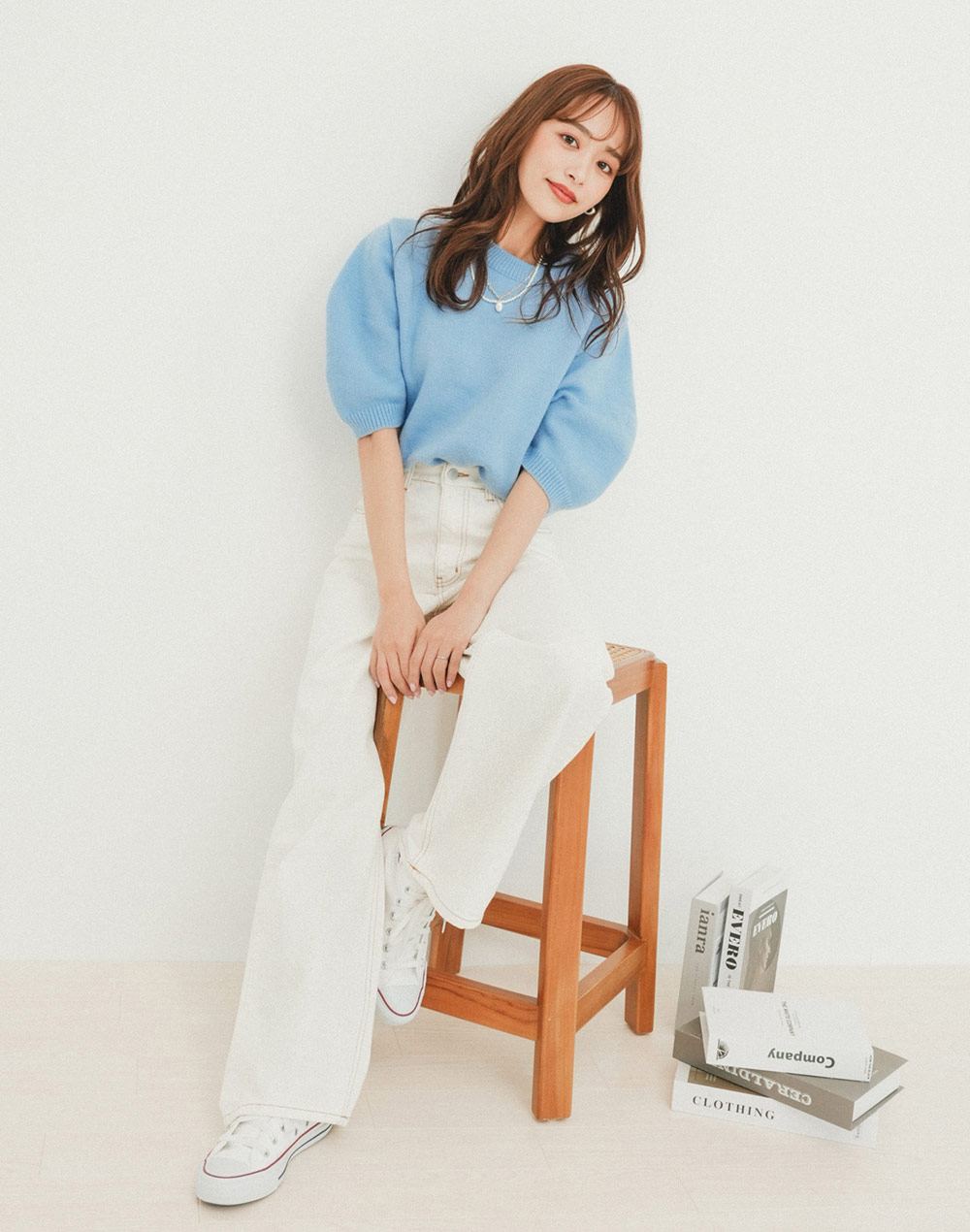 half puff sleeve knit | 詳細画像9