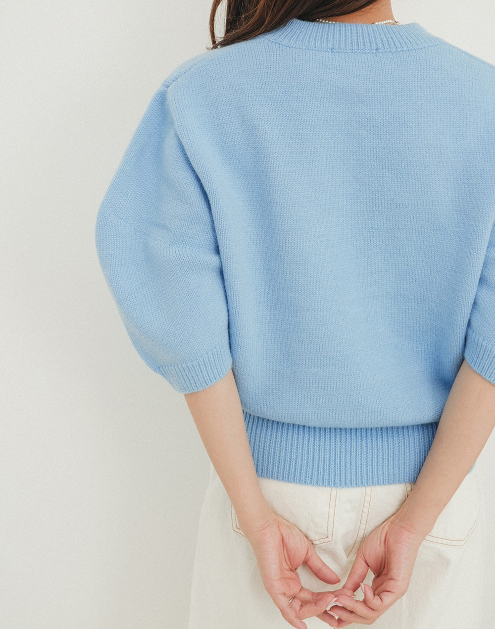 half puff sleeve knit | 詳細画像12