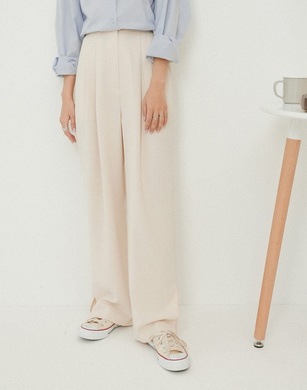 front tuck slacks | 詳細画像4