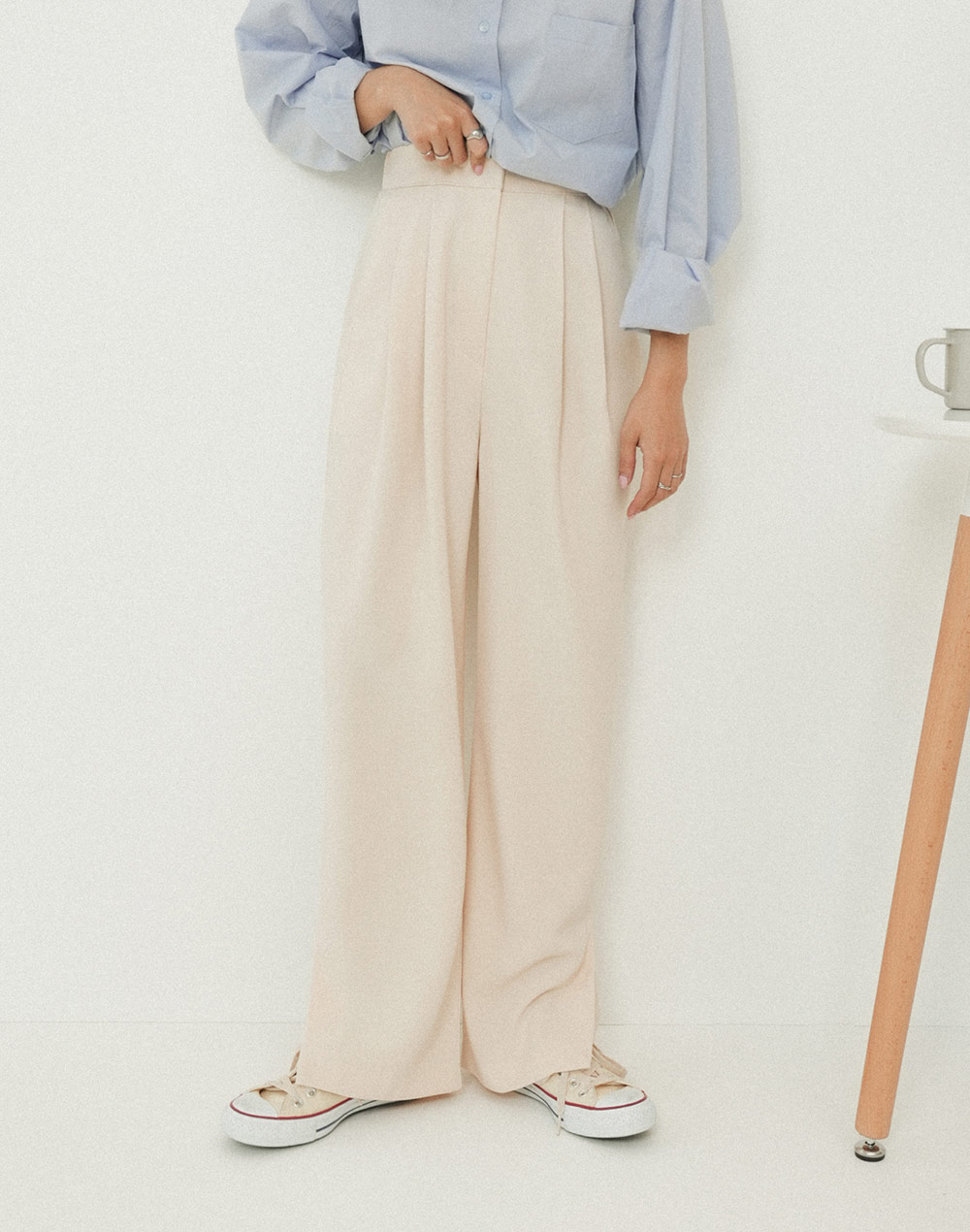 front tuck slacks | 詳細画像8
