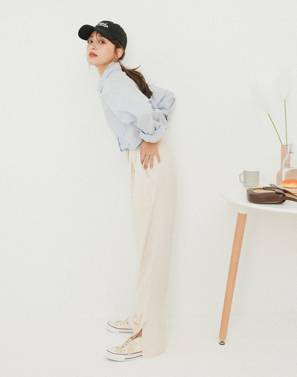 front tuck slacks | 詳細画像15