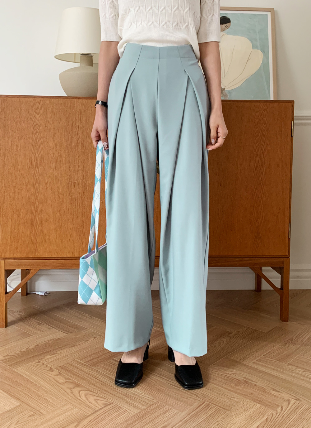 ディープタックワイドスラックス・全3色 | レディースファッション通販