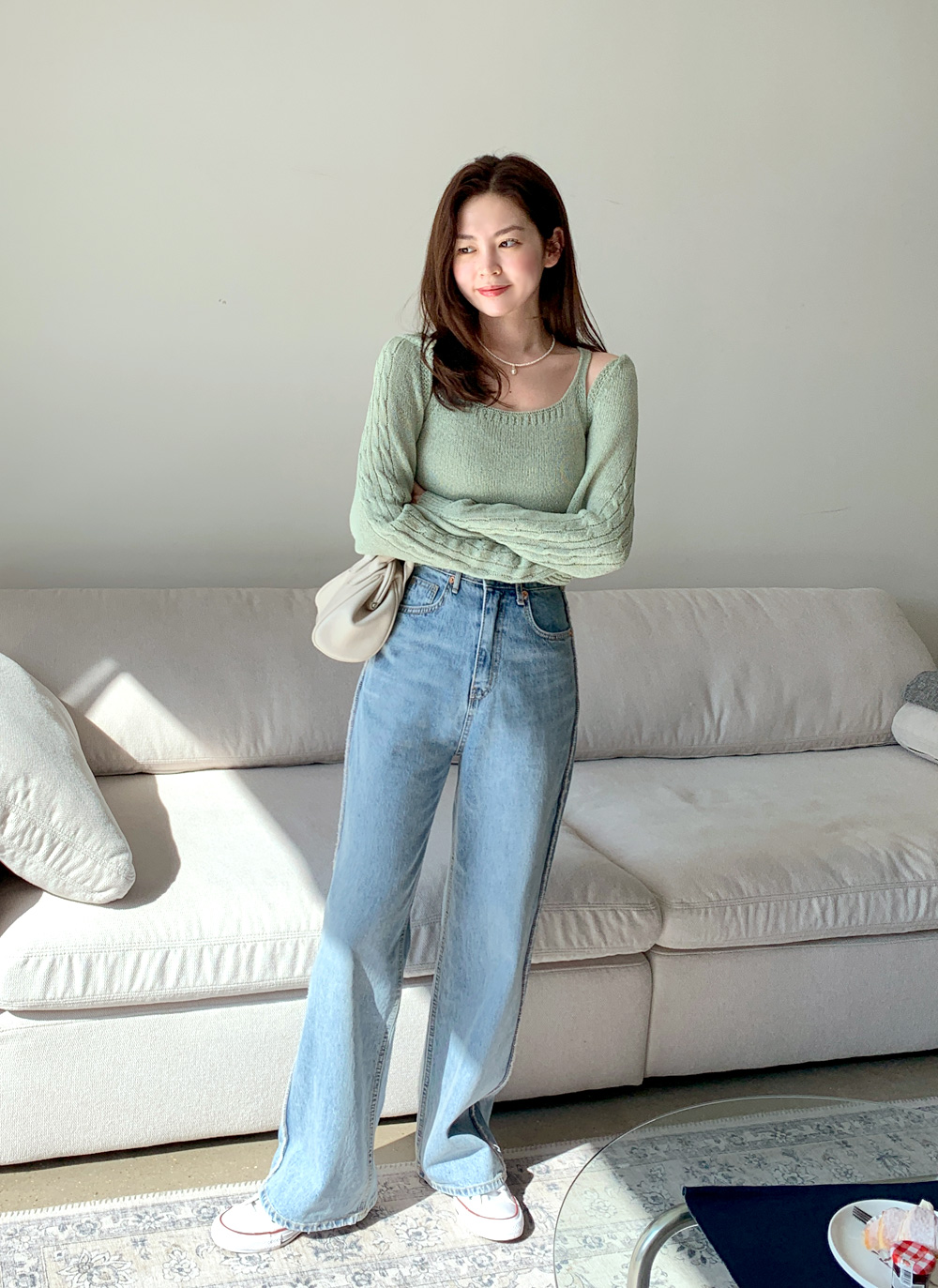 ニットノースリーブ&クロップドカーディガンSET・全5色 | DHOLIC | 詳細画像10