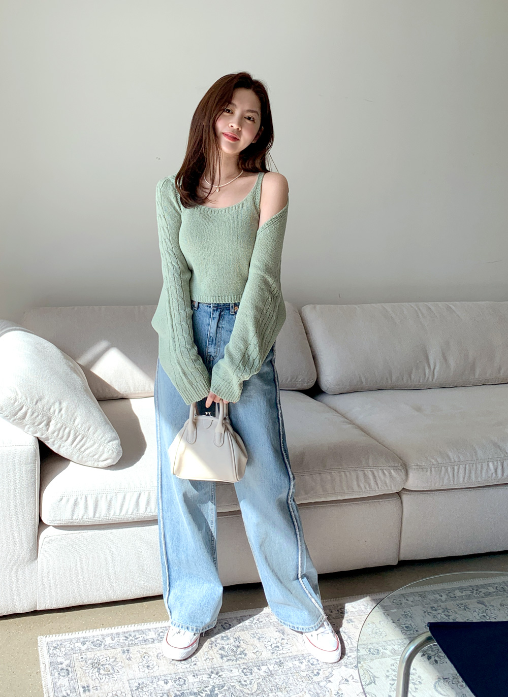 ニットノースリーブ&クロップドカーディガンSET・全5色 | DHOLIC | 詳細画像18