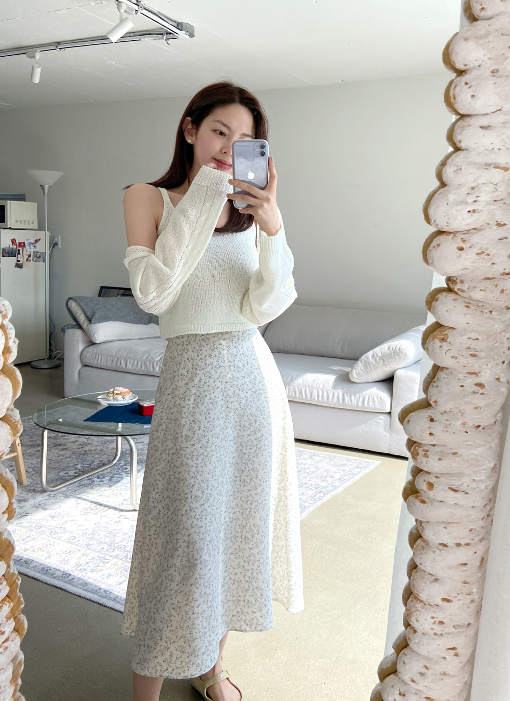 ニットノースリーブ&クロップドカーディガンSET・全5色 | DHOLIC | 詳細画像21