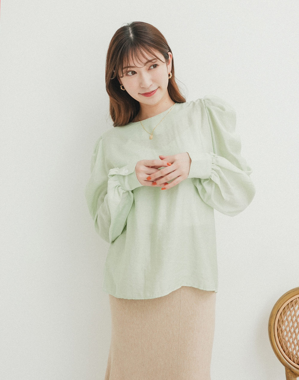gather shoulder blouse | 詳細画像10