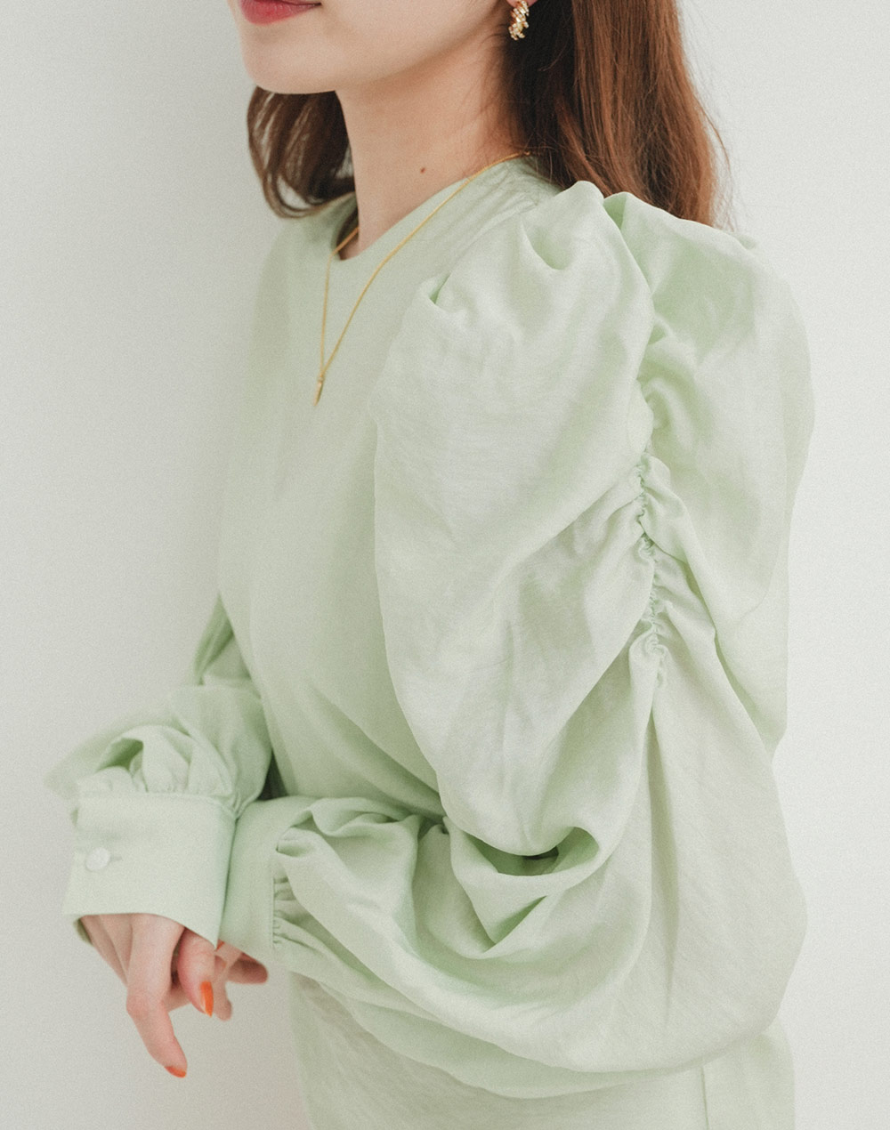 gather shoulder blouse | 詳細画像12