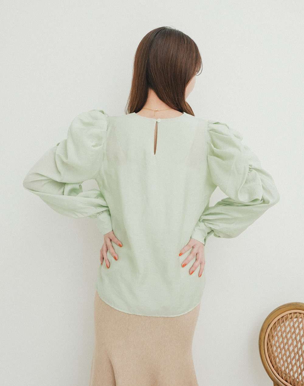 gather shoulder blouse | 詳細画像13