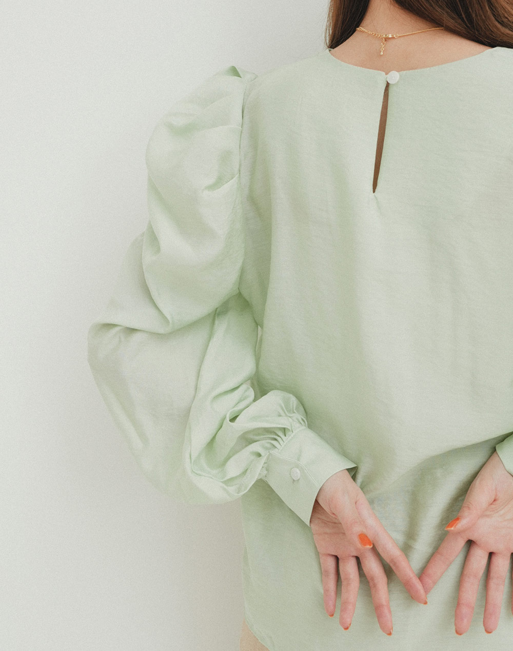 gather shoulder blouse | 詳細画像14