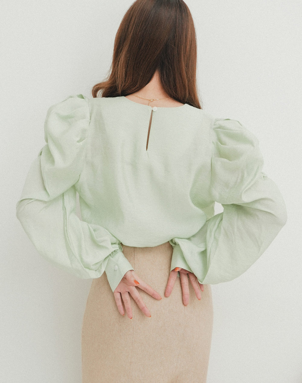 gather shoulder blouse | 詳細画像17