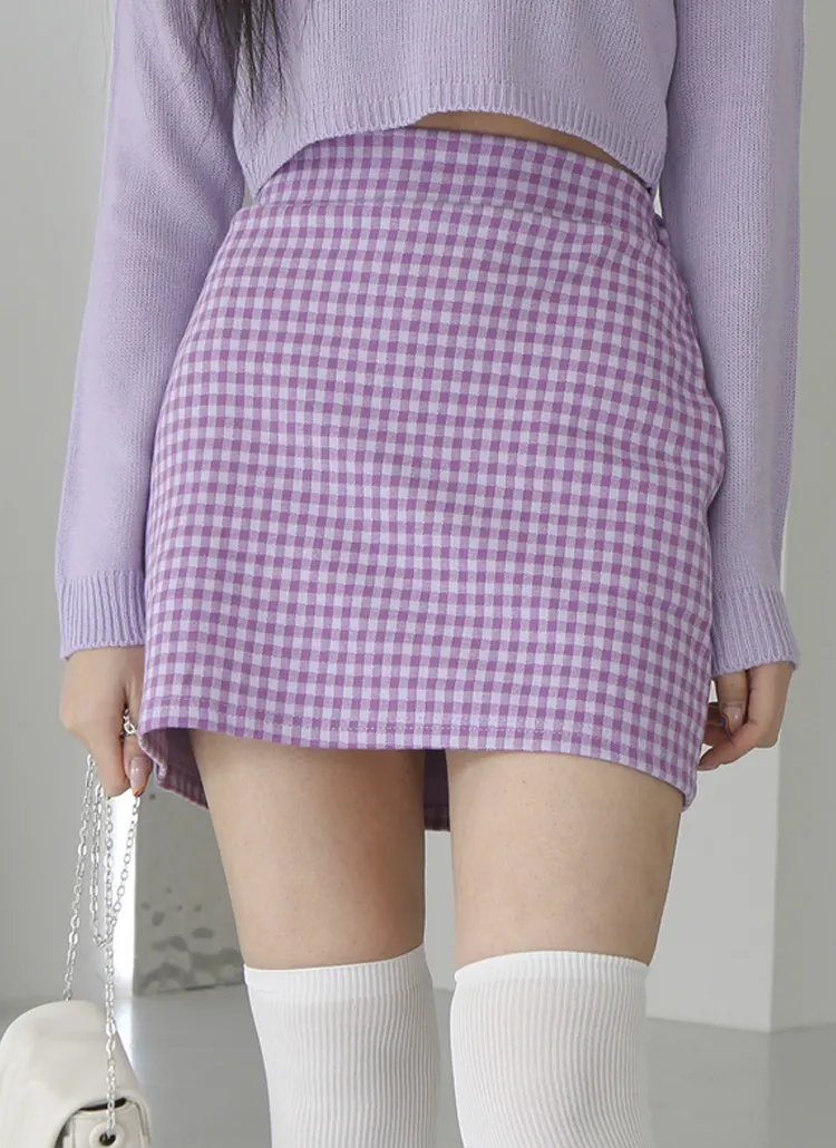 ギンガムチェックミニスカート | レディースファッション通販 - DHOLIC 