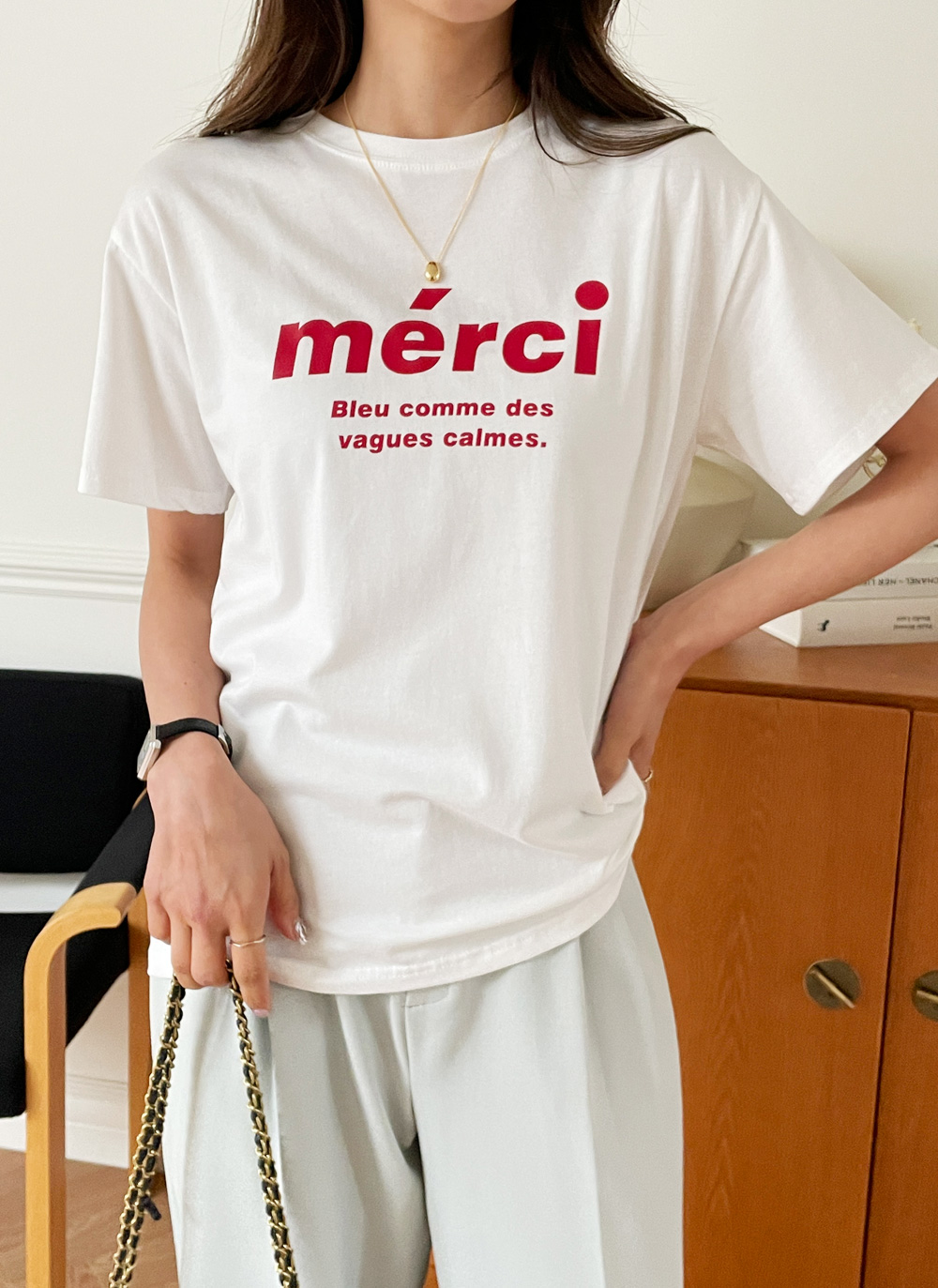 mérci半袖Tシャツ・全4色 | DHOLIC | 詳細画像2