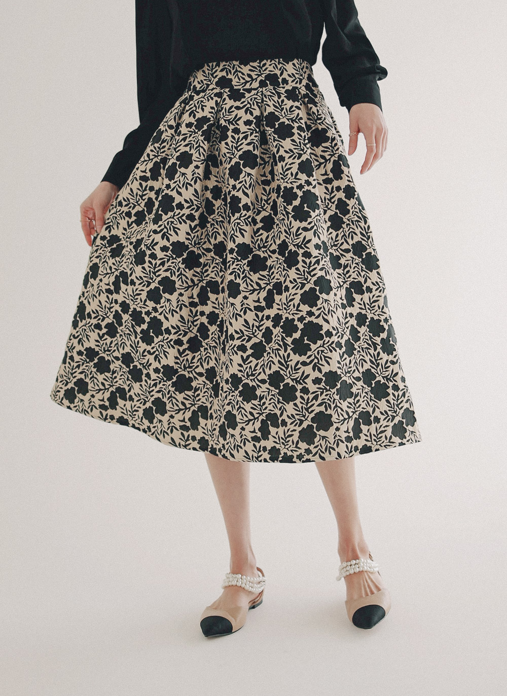 フラワージャガードAラインスカート・全4色 | レディースファッション通販 - DHOLIC