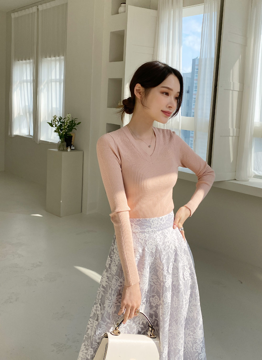 メッシュレースフレアスカート・全3色 | レディースファッション