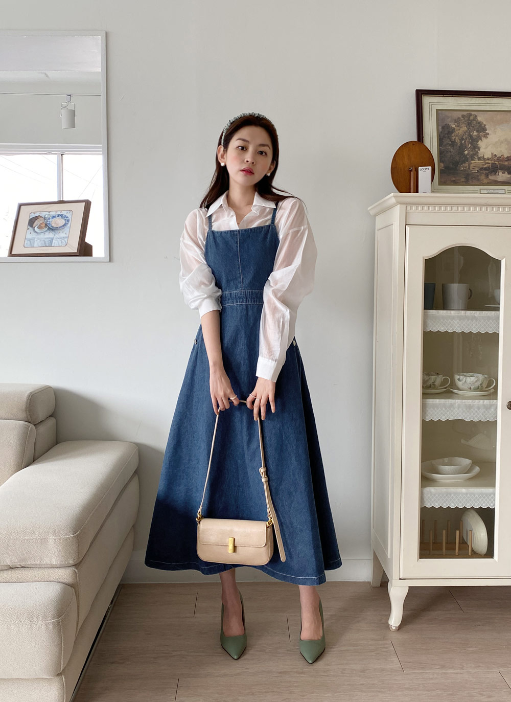 アトリエggデニムキャミワンピース19ハーフ Dream garden ワンピース