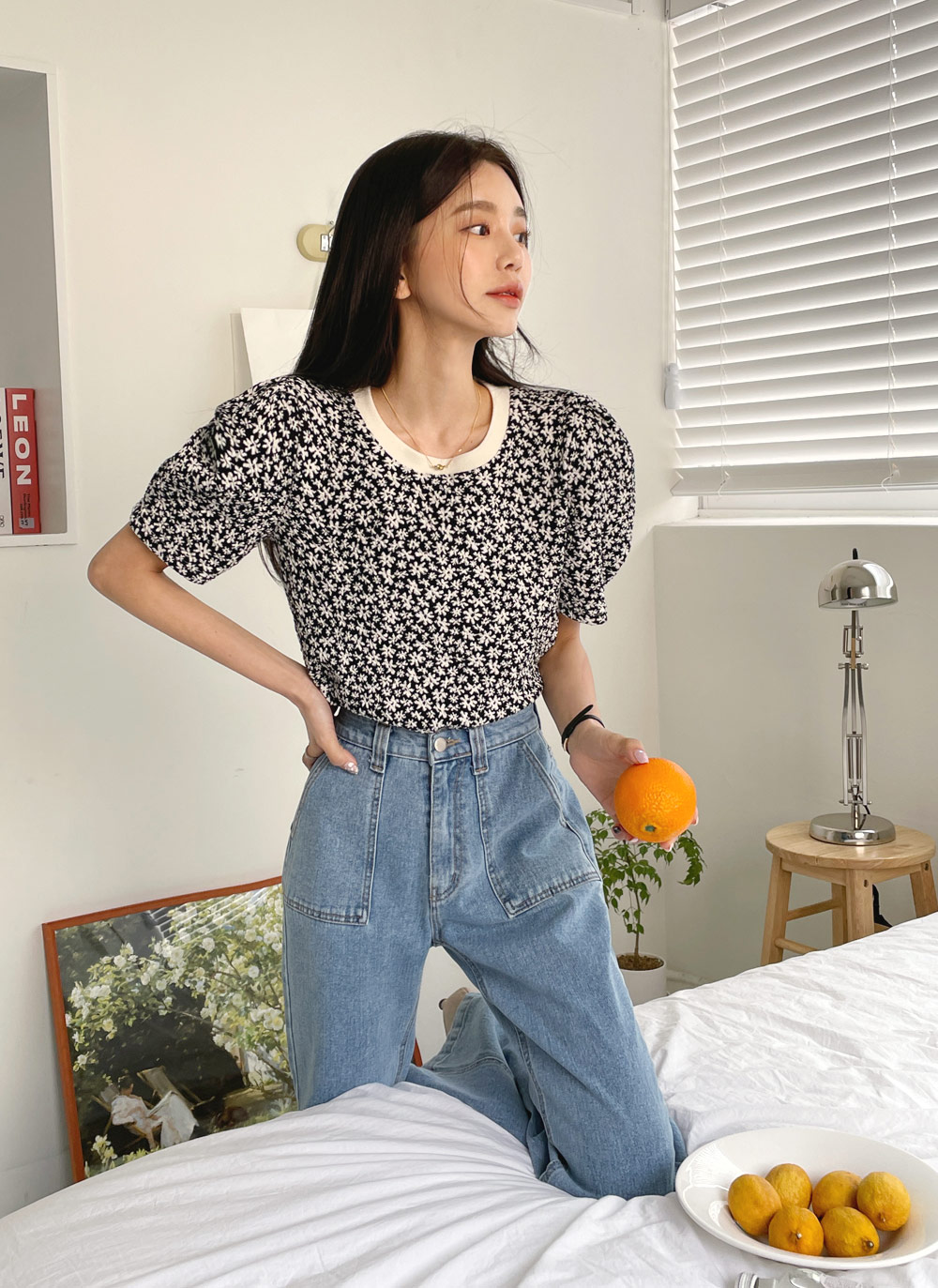 小花柄パフ半袖Tシャツ・全4色 | DHOLIC | 詳細画像17