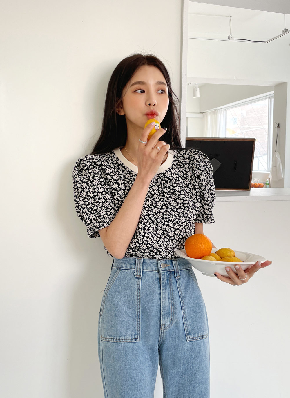 小花柄パフ半袖Tシャツ・全4色 | DHOLIC | 詳細画像18