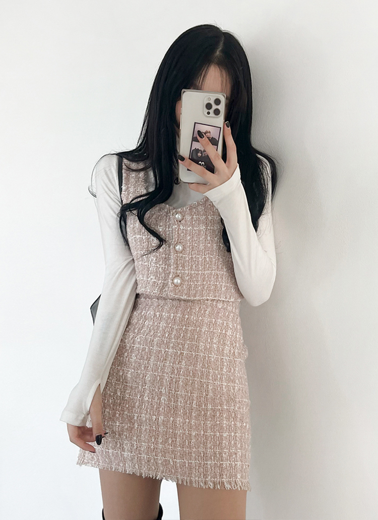 専用2点新品タグ付き mysty woman ツイードビスチェ&スカートセット ツイードビスチェ&スカートセット | [公式]ミスティウーマン