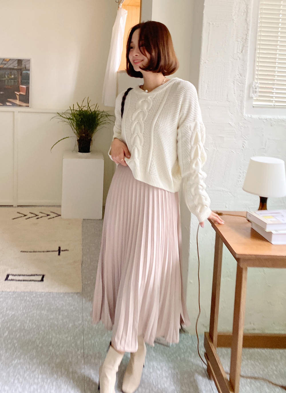 MACPHEE アイボリー ケーブルニットクロップドセーター Sサイズ MACPHEE アイボリー ケーブルニットクロップドセーター Sサイズ