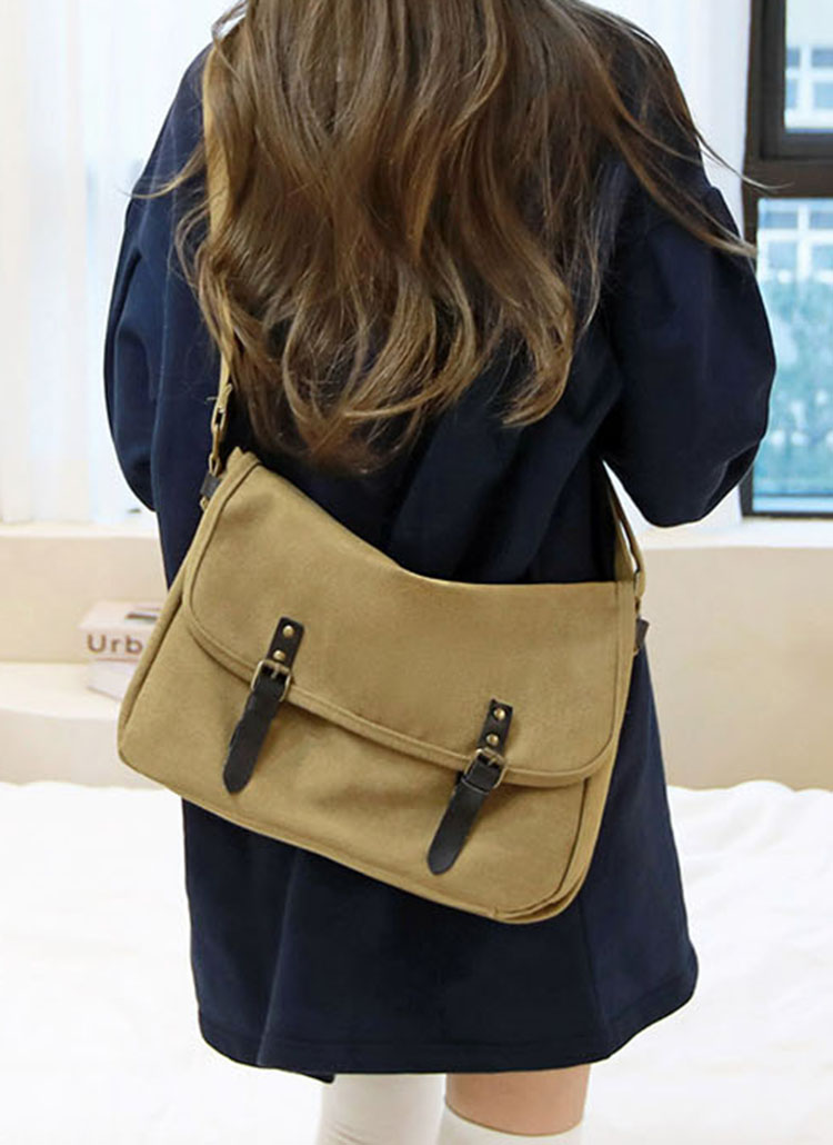 ショルダー配色ベルトディテールバックルストラップメッセンジャーバッグ春夏秋冬 バッグ ショルダー Whosbag フーズバッグ ファッション総合通販 Dholic