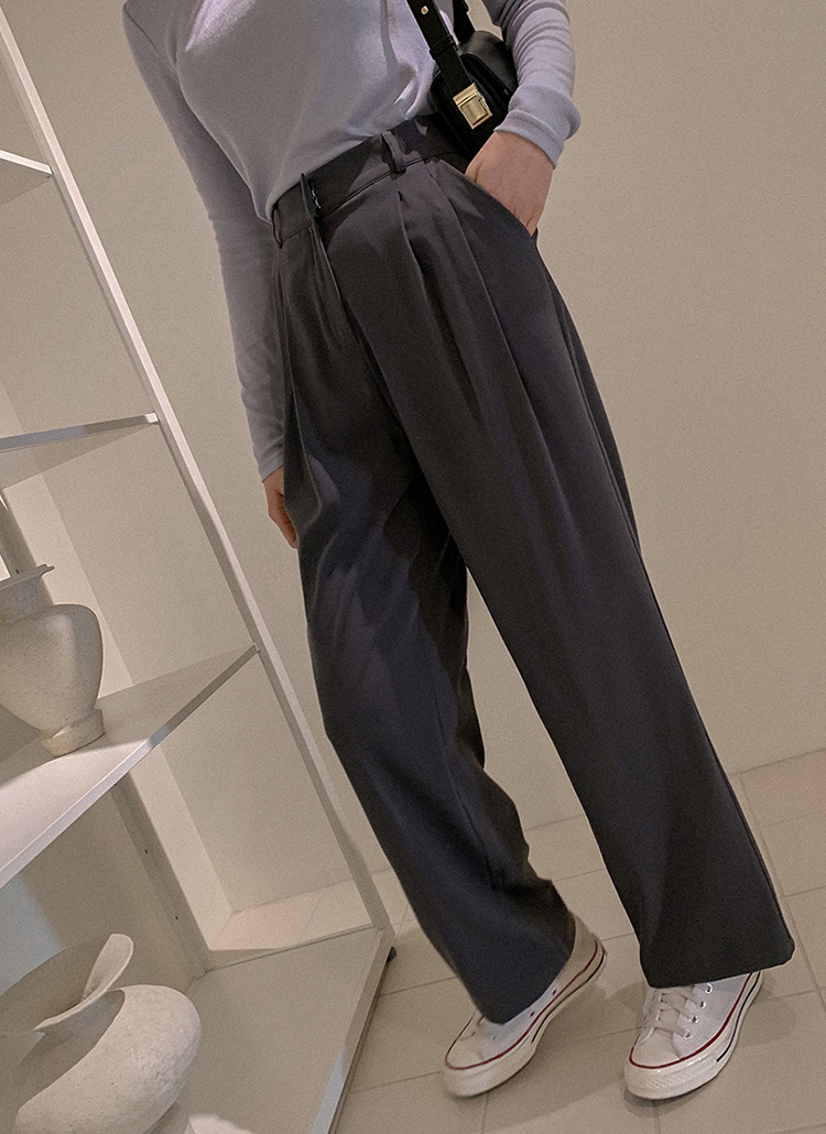 3TYPEツーピンタックワイドスラックスパンツ | レディース