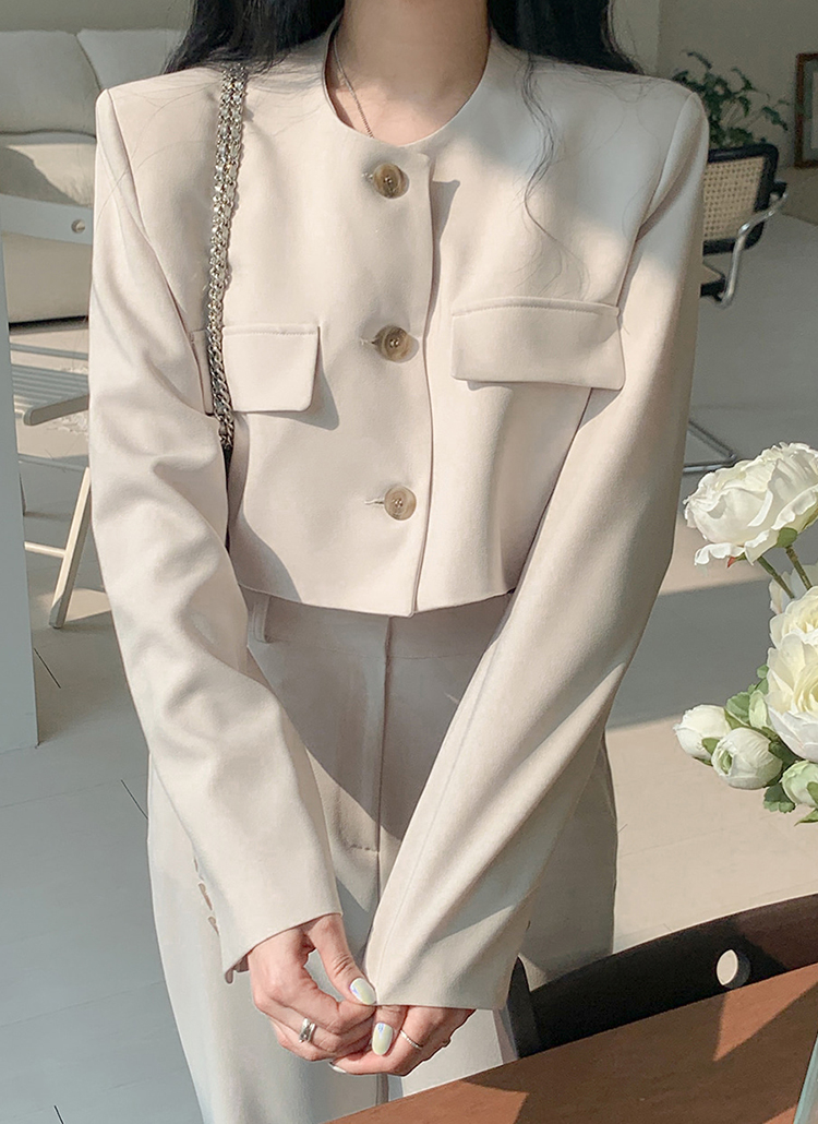 フラップクロップドジャケット | レディースファッション通販 - DHOLIC