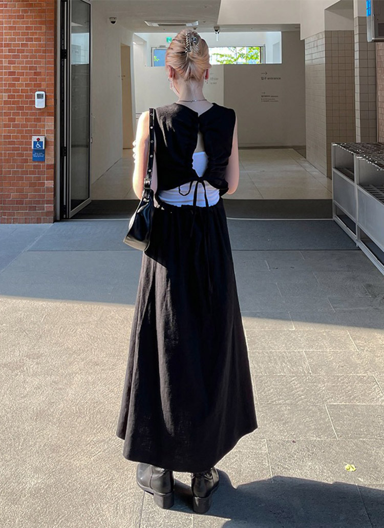 バックドロストオープンワンピース P ワンピース ロングワンピース レディースファッション通販 Dholic ディーホリック