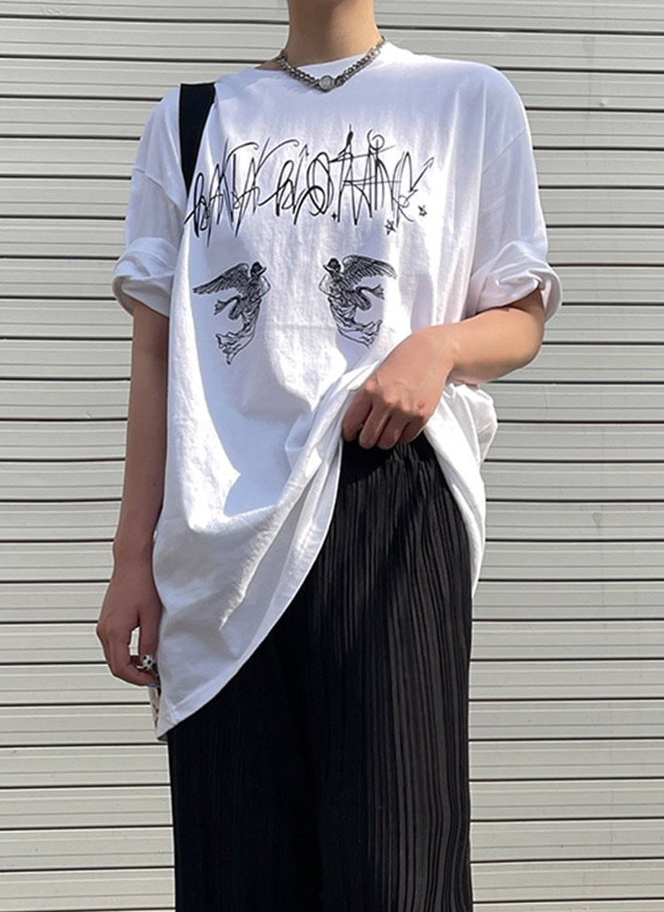 エンジェルオーバーサイズtシャツ P トップス 半袖tシャツ レディースファッション通販 Dholic ディーホリック