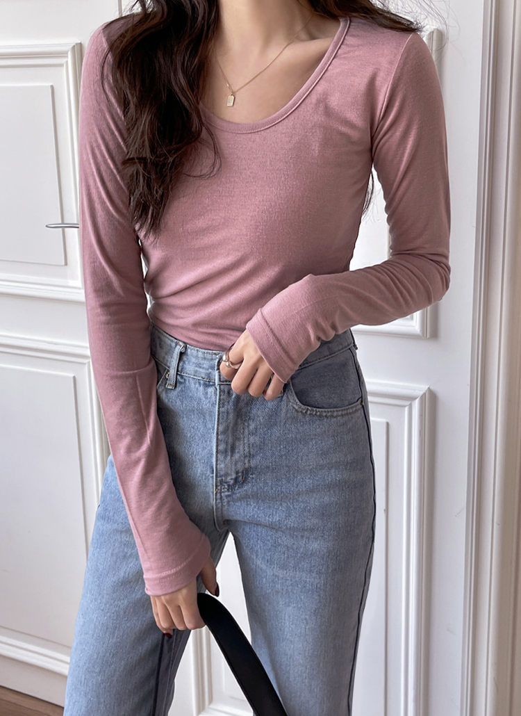 Uネックtシャツ P トップス 長袖 7分袖tシャツ レディースファッション通販 Dholic ディーホリック