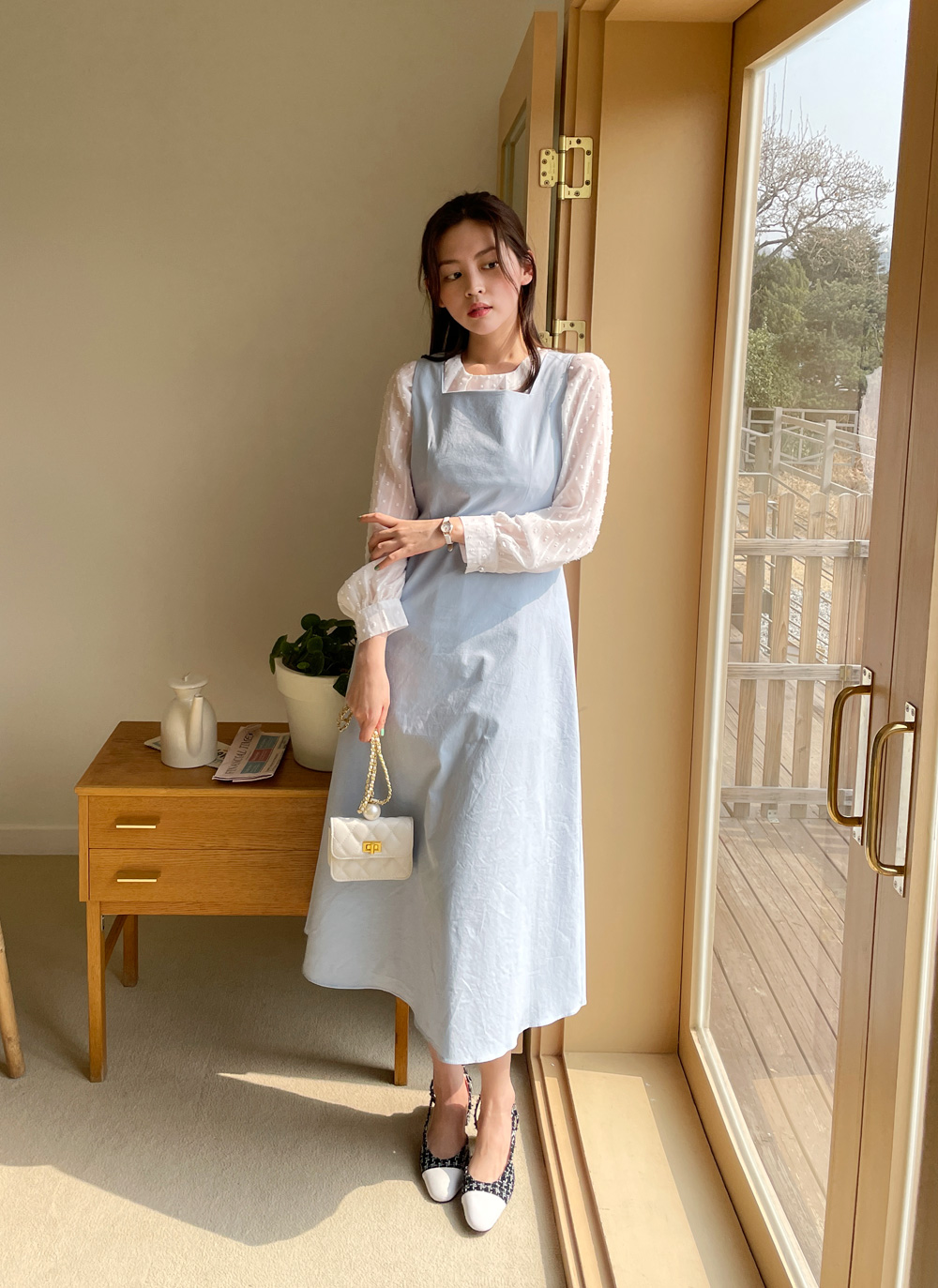 スクエアノースリワンピース・全4色 | レディースファッション通販