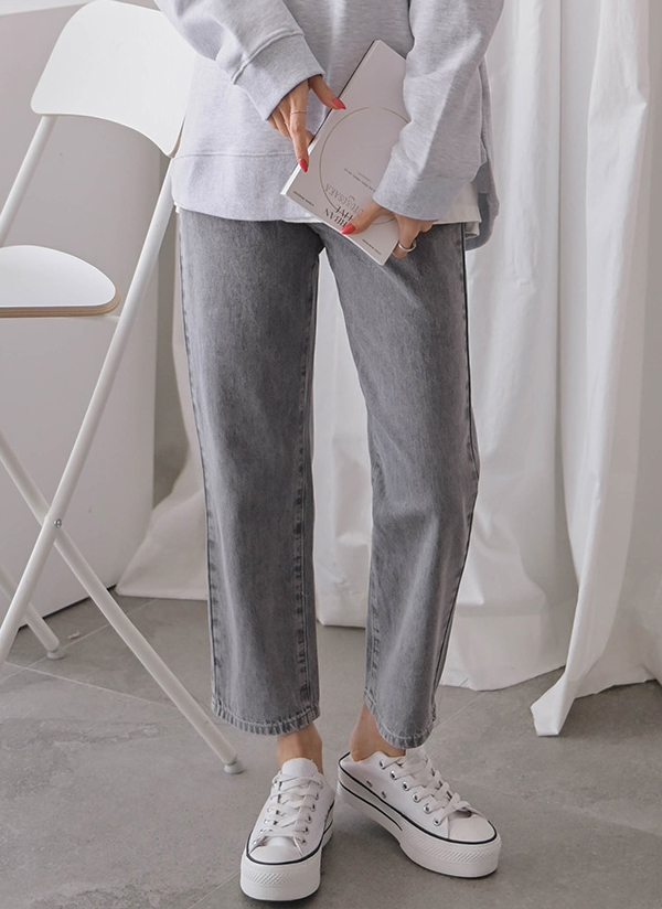 3typeグレーカラーデニムパンツ P ジーンズ ストレートジーンズ レディースファッション通販 Dholic ディーホリック