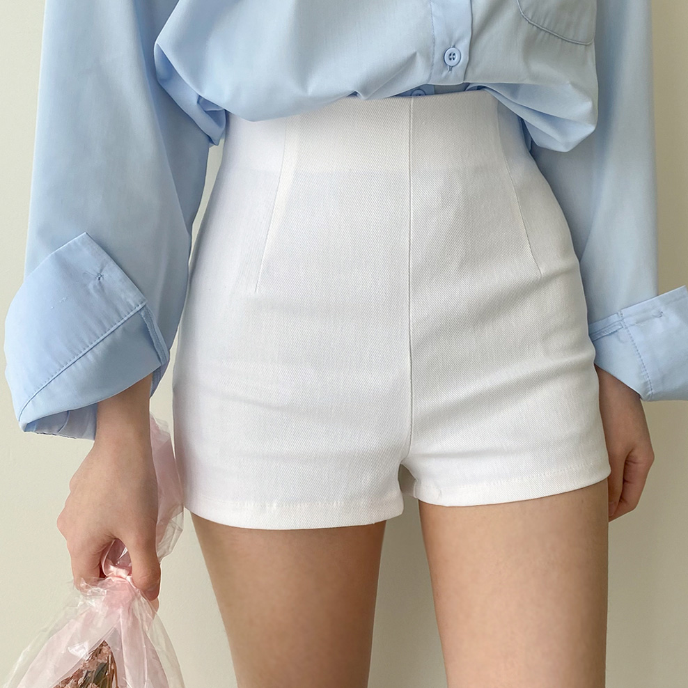ハイウエストスリムショートパンツ | レディースファッション通販 - DHOLIC