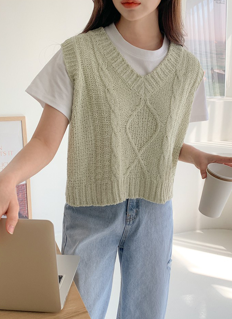パステルケーブルニットベスト P3405 ニット カーディガン ニット レディースファッション通販 Dholic ディーホリック パステルケーブルニットベスト P3405 ニット カーディガン ニット レディースファッション通販 Dholic ディーホリック