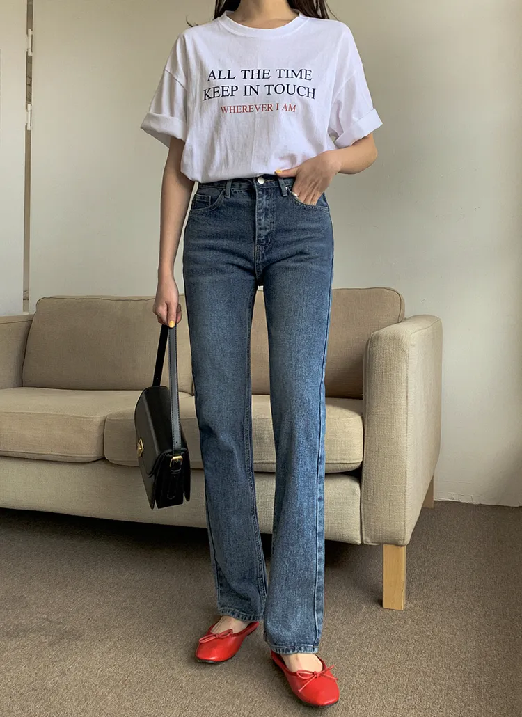 セミブーツカットデニムパンツ | レディースファッション通販 - DHOLIC