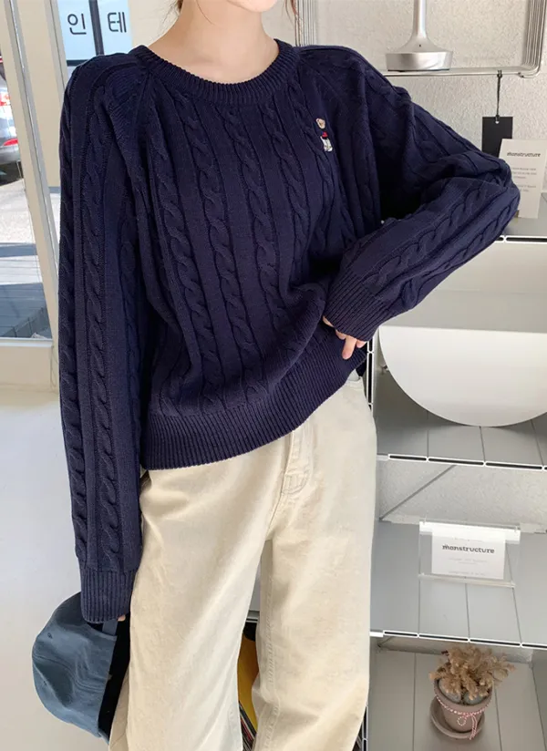 ベアーポイントケーブルニット | 66girls | 詳細画像1