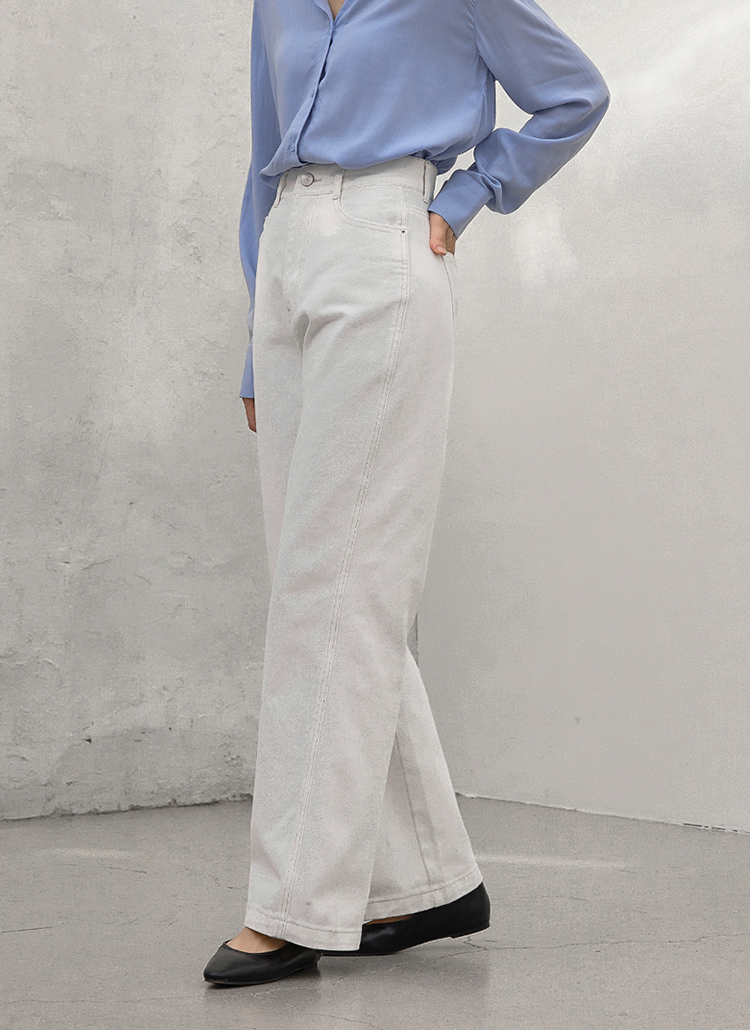 ハイウエストワイドホワイトデニムパンツ P レディースファッション通販 Dholic 公式
