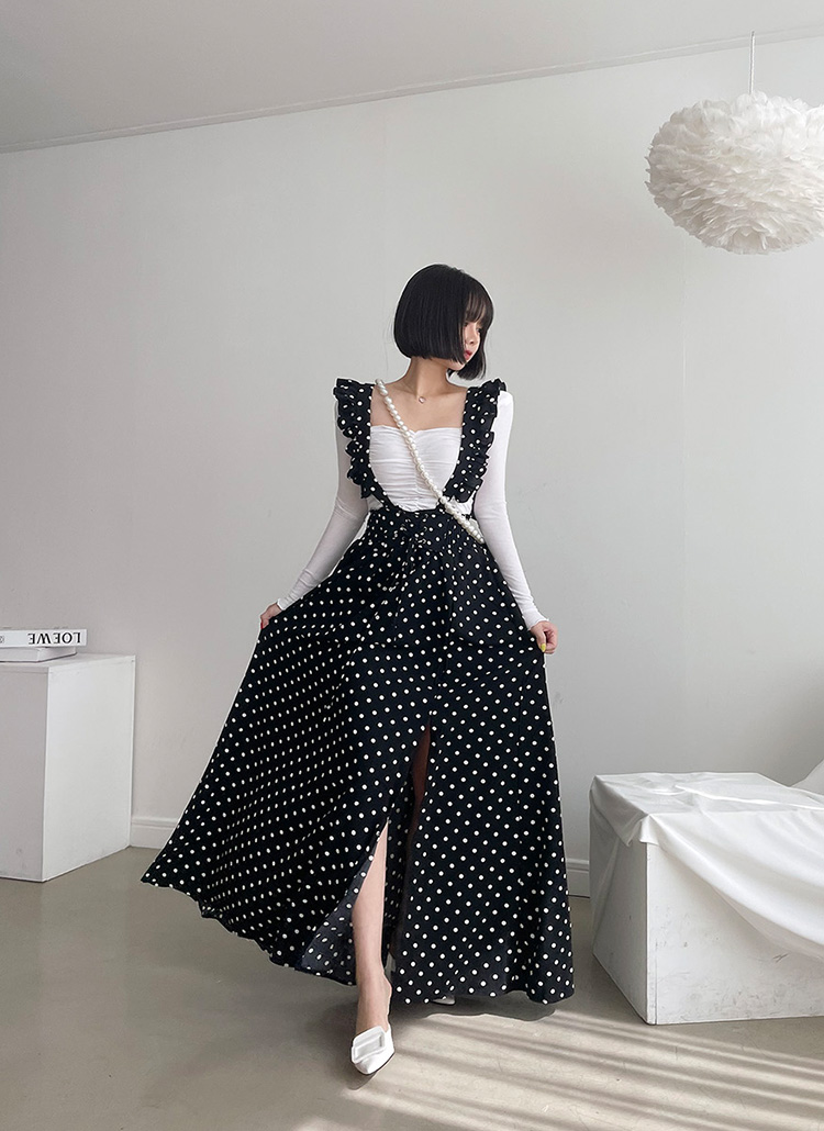 MARBLE フリル袖編み上げワンピース 【公式通販】