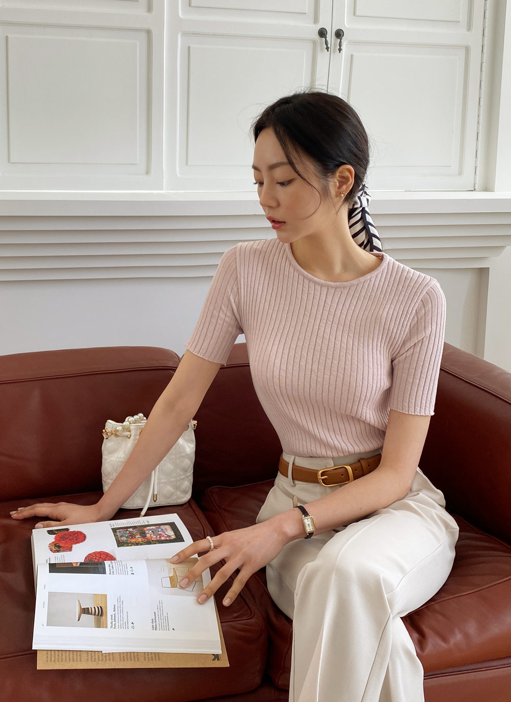 リブ半袖ニット・全5色 | レディースファッション通販 - DHOLIC