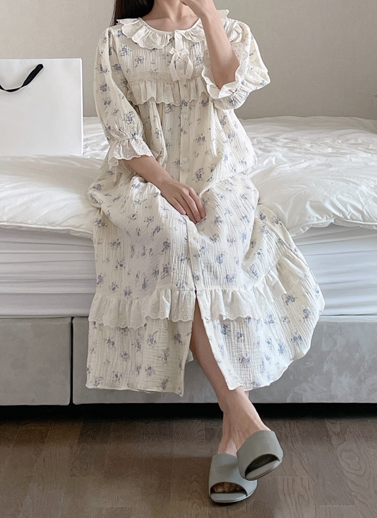 レース花柄パジャマワンピース | レディースファッション通販 - DHOLIC 