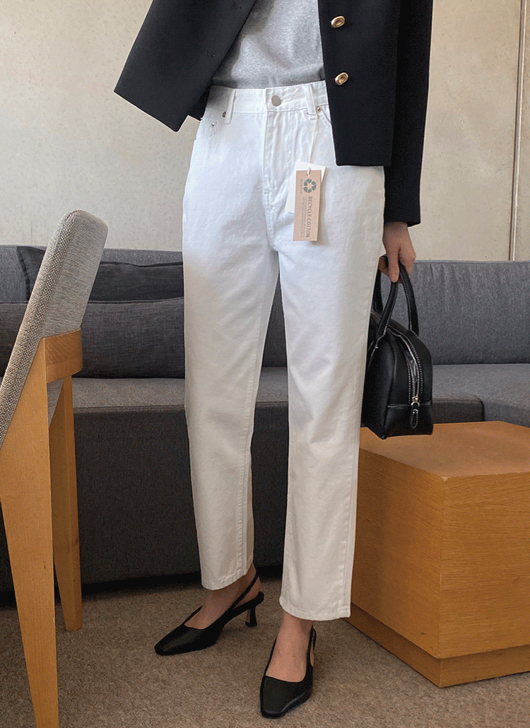 ストレートホワイトデニムパンツ P ジーンズ ストレート レディースファッション通販 Dholic ディーホリック