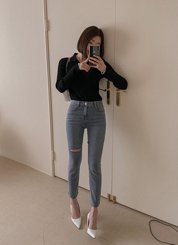 カットダメージスキニーデニムパンツ レディースファッション通販 Dholic 公式 カットダメージスキニーデニムパンツ レディースファッション通販 Dholic 公式