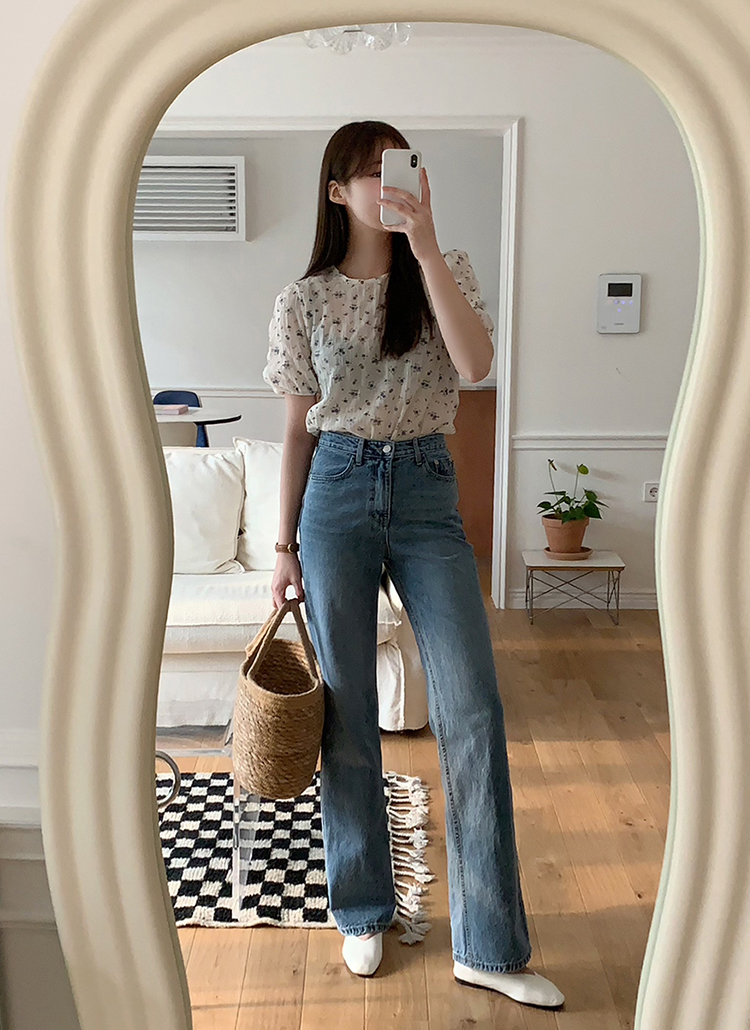 ウォッシュドスリムフレアデニムパンツ P ジーンズ フレアジーンズ レディースファッション通販 Dholic ディーホリック