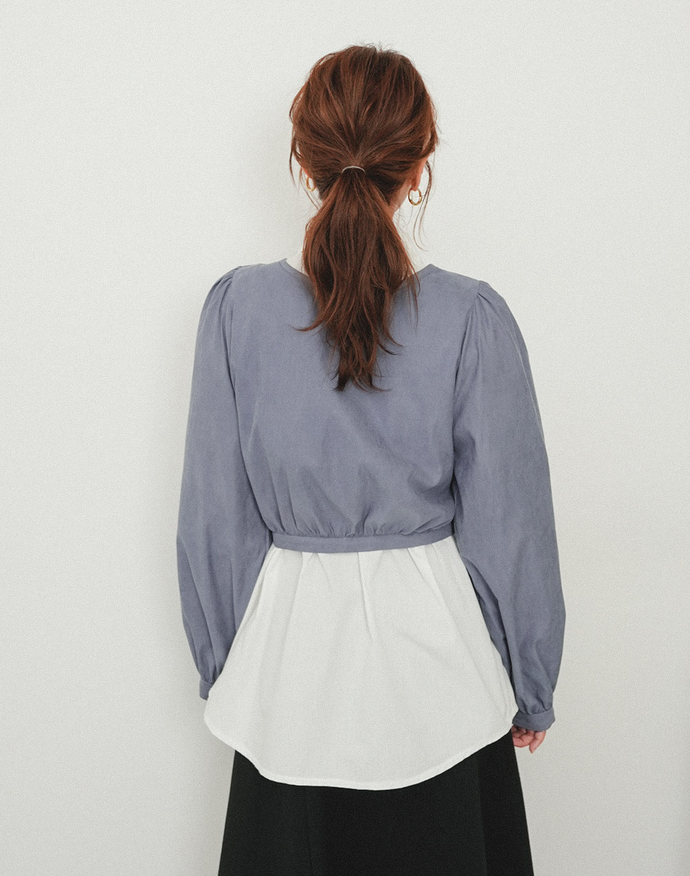 string ribbon blouse | 詳細画像14