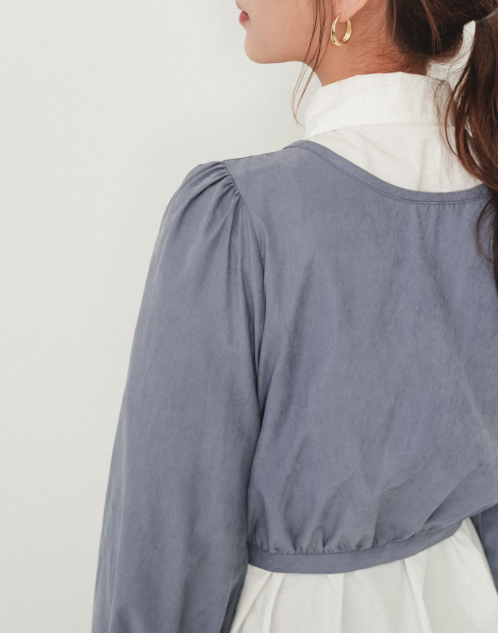 string ribbon blouse | 詳細画像18