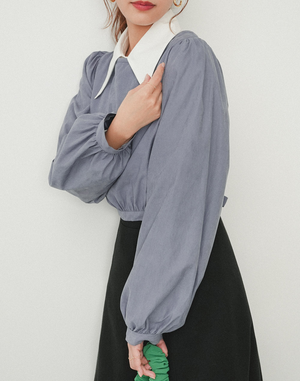 string ribbon blouse | 詳細画像19
