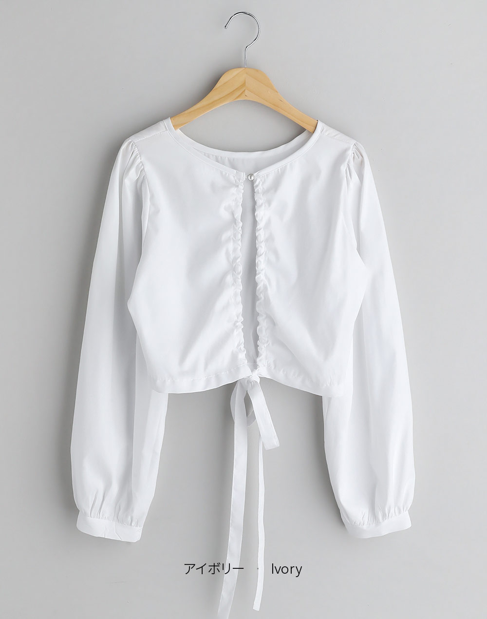 string ribbon blouse | 詳細画像27