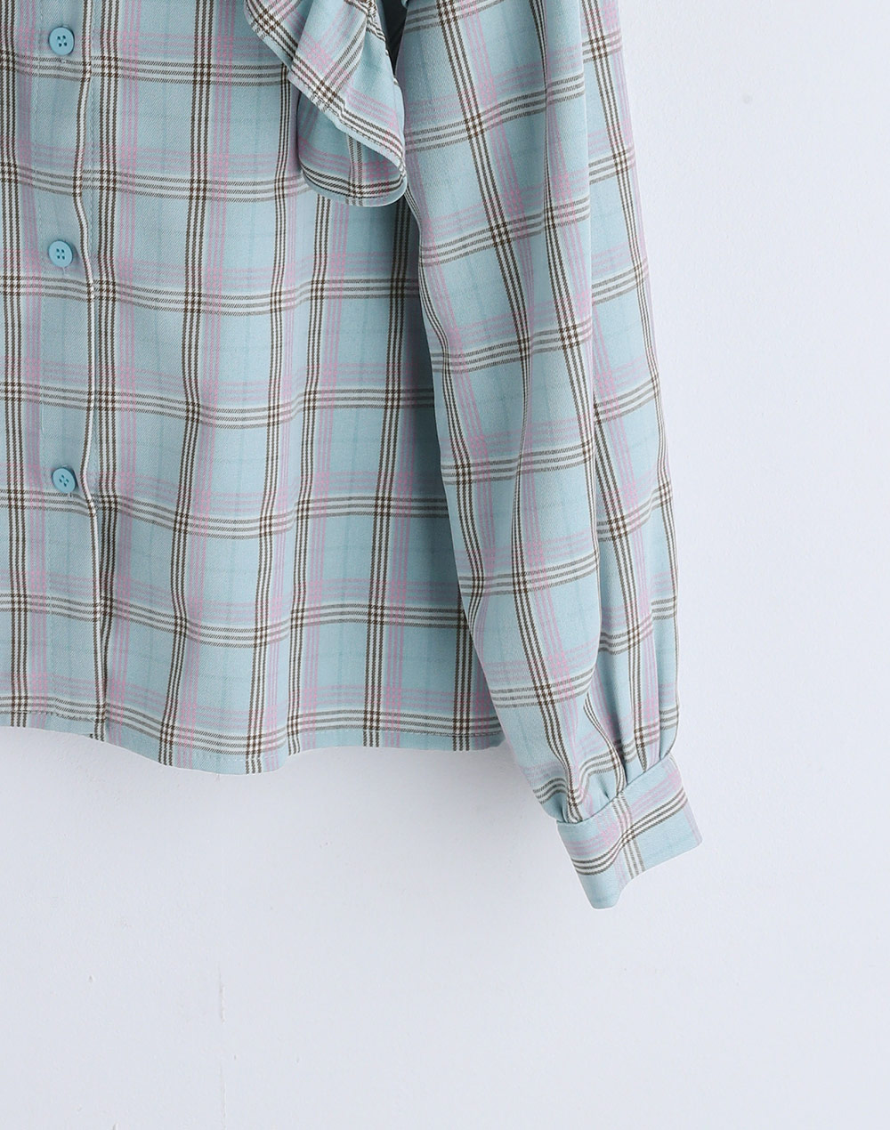 frill collar checked blouse | 詳細画像22