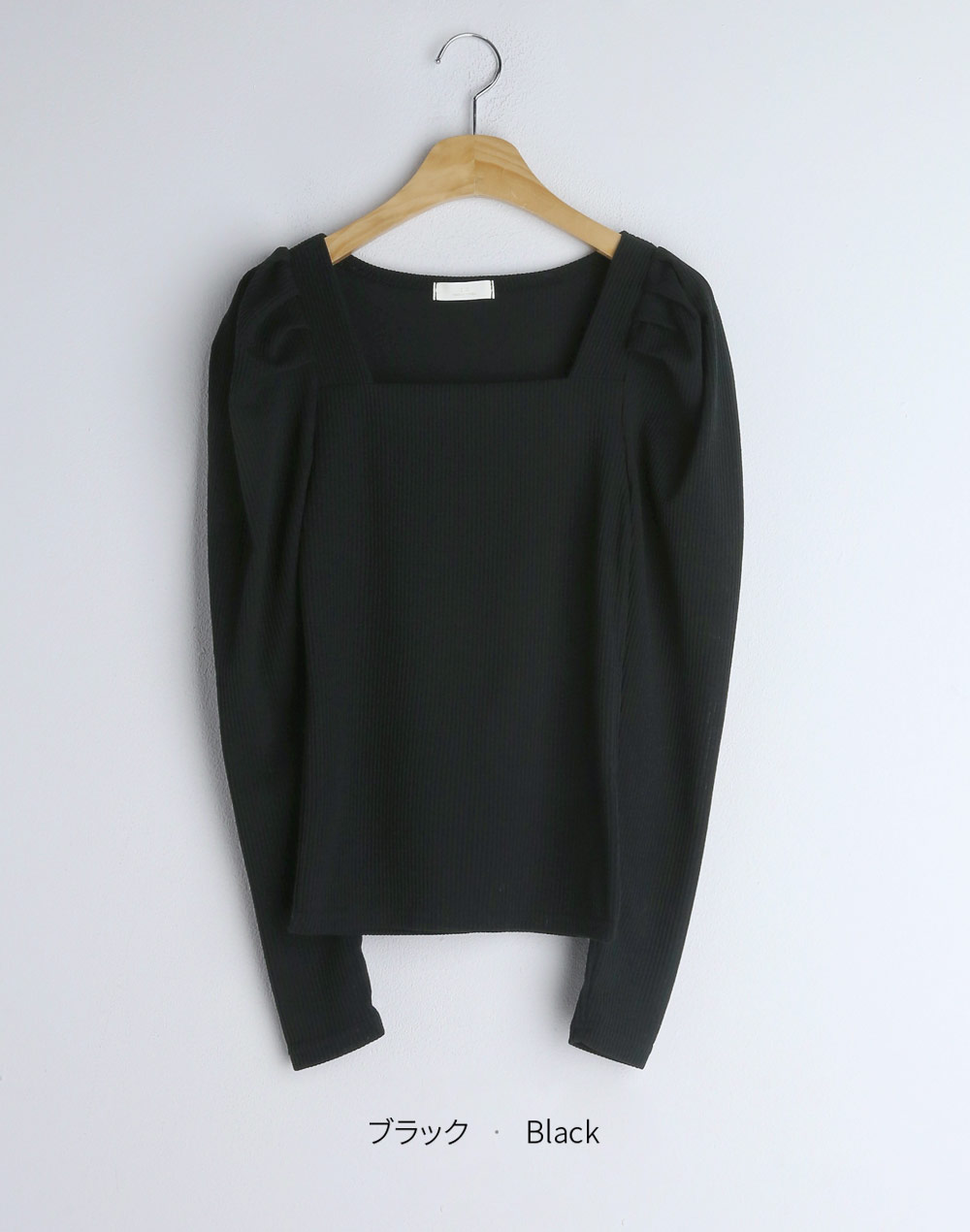 power shoulder square neck T-shirt | 詳細画像16