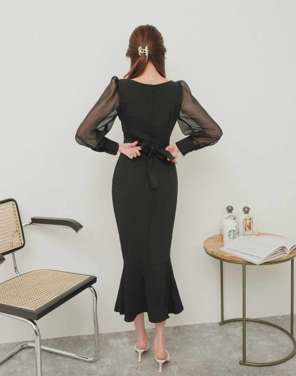 sheer sleeve mermaid onepiece | 詳細画像6