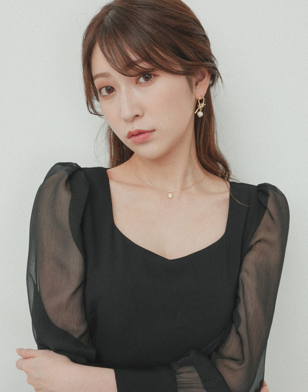 sheer sleeve mermaid onepiece | 詳細画像7